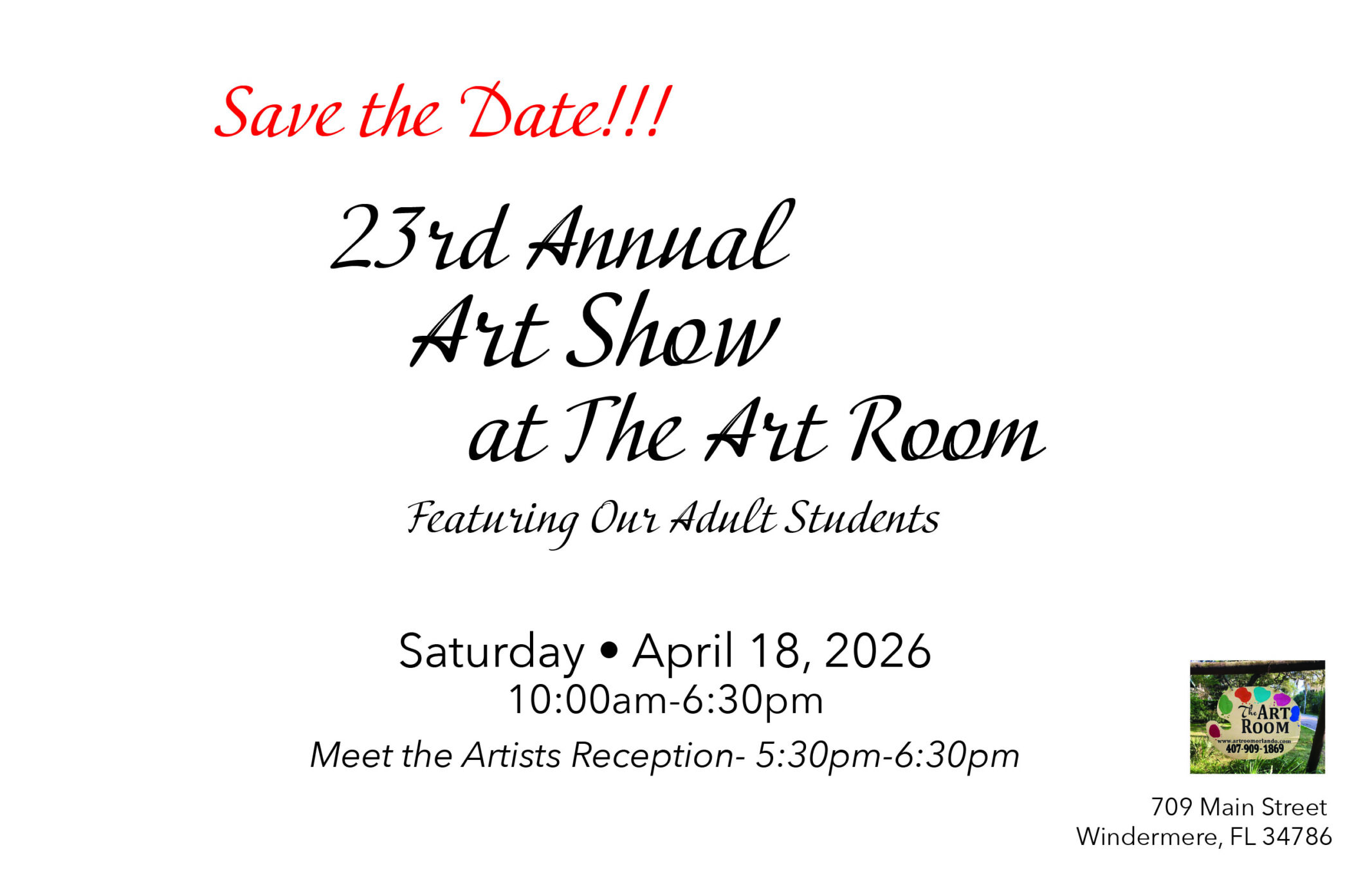 2026 Art Show save the date Web